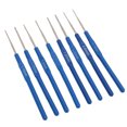 thumbnail image 6 of Crochet Hooks,Knitting Needles Set,8pcs Crochet Hooks Blue Thin Ergonomic Handle Polishing Treatment Stainless Steel Knitting Needles Set For Weaving, 6 of 8