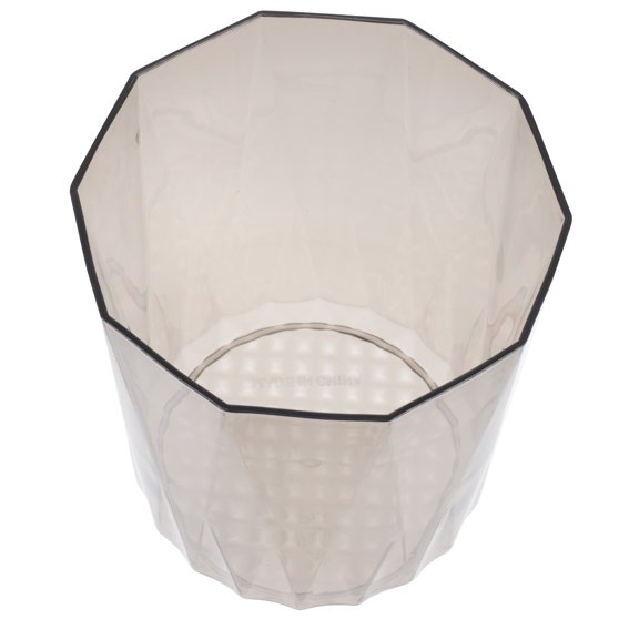 MLINS Transparent Trash Can Small Garbage with Lid Bins Office Outdoor Black