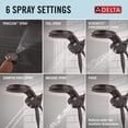 thumbnail image 4 of Delta 6-Setting HydroRain Premium 2-in-1 Dual Shower Head with ProClean Spray, Oil Rubbed Bronze High Pressure Shower Head with Handheld Spray, 1.75 GPM Flow Rate, Venetian Bronze, 4 of 7