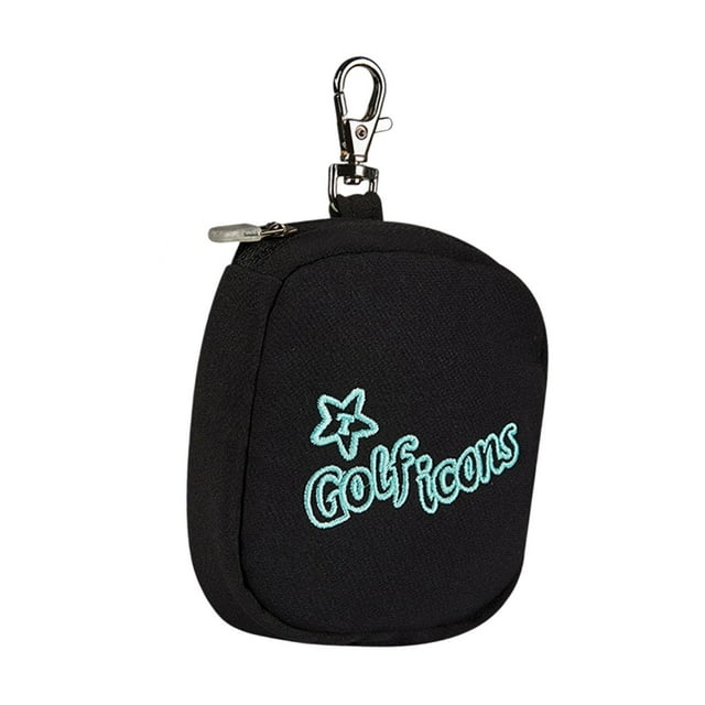 Bolsa de cintura para pelota de Golf, bolsa de almacenamiento para cinturón, soporte para entrenamiento, bolsillo de almacenamiento portátil ligero Negro