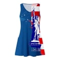 thumbnail image 4 of ZHUGeLI 4th of July Outfits for Women, Women's Casual With Pockets Summer Floral Print Dress V-Neck Mini Dresses, American Flag Patriotic Outfits Up to 50% off Clearance, 4 of 7