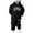 Black, variant on Futezty Toddler Boys Girls Clothes Fall Winter Outfit Sets, Set For Kids Long Sleeve Crew Neck Hooded Stretch 6M 1T 2T 3T 4T 5T 2-Pieces Playwear