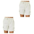 thumbnail image 2 of Jumpingount Pantalones cargo Pantalones cortos de bolsillo Cintura suelta Pantalones de verano Transpirable para Type2 NO2, 2 of 6