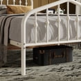 thumbnail image 4 of Sifurni Twin Size Bed Frame, Heavy Duty Metal Platform Bed with Vintage Victorian Headboard & Footboard, White, 4 of 8