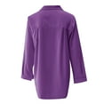 thumbnail image 6 of Women Blouse Shirts Long Sleeve Crew Neck Shirt Solid Print Purple Xxl, 6 of 6