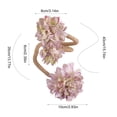 thumbnail image 3 of Linnome Faux Flower Jute Rope Curtain Tieback Handmade Bendable Fabric Flower Drape Holdback No Drill Decor for Living Room and Bedroom Boho Farmhouse Style 15.75x3.15in, 3 of 6