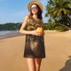 thumbnail image 3 of Easygdp Rustic Sunflower Bouquet para Vestido Transpirable de Mujer, Vestido Suelto de Manga Corta con Pliegues y Bolsillos para el Verano, 3 of 7