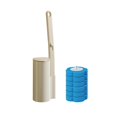 thumbnail image 2 of Juego de cepillos de baño para limpieza profunda, profesional, práctico, de montaje en pared, eficiente. 6 cabezales de recambio, 2 of 9