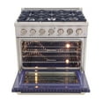 thumbnail image 4 of 36 in. 5.2 cu. ft. Dual Fuel Range for Propane Gas Sealed Burners in Blue., 4 of 13