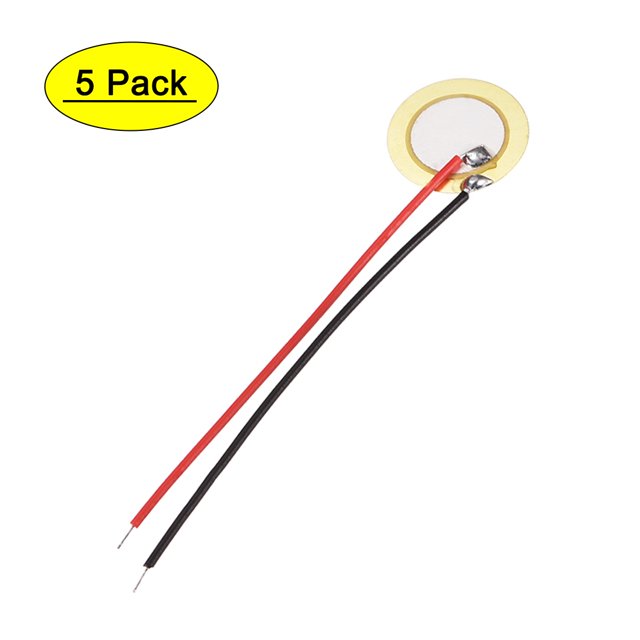 Unique Bargains 5 Pcs Piezo Discs 15mm Acoustic Pickup Transducer Microphone Trigger Elements CBG Guitar