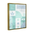 thumbnail image 4 of Stupell Industries Green Geometric Pattern Abstract Painting Gold Floater Framed Art Print Wall Art, 25 x 31, 4 of 10