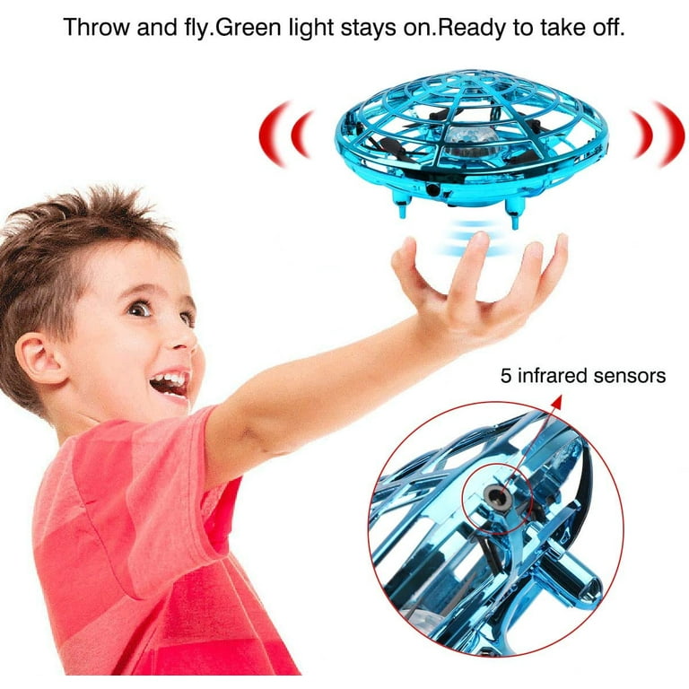 Hand Operated Drone for Kids Adults, Flying Toys Mini Drones, Hands Free Ufo Helicopter, Easy Indoor Outdoor Flying Ball Drone Toys with Infrared