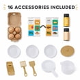 thumbnail image 5 of Teamson Kids Wooden Play Kitchen Set with 16 Accessories, Extendable Faucet, White and Gold Compact Wooden Play Kitchen with Oven, Sink and Storage, 5 of 10
