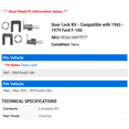 thumbnail image 2 of Door Lock Kit - Compatible with 1965 - 1979 Ford F-100 1966 1967 1968 1969 1970 1971 1972 1973 1974 1975 1976 1977 1978, 2 of 2