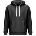 thumbnail image 4 of Zylanna Men's Hooded Sweatshirts with Pockets, Soft & Warm Solid Color Casual Half-Zip Sport Hoodies Pullover for Men Black, 4 of 5