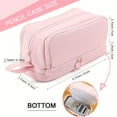 thumbnail image 3 of Gallickan Large Capacity Pencil Case Organizer, Multifunctional Pencil Pouch with 4 Compartmens, Pen Pouch Bag Organizer for Home&nbsp;Office, Pink, 3 of 6