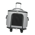 thumbnail image 3 of Almencla Cat Carrier Breathable Pet Rolling Carrier for Small Dogs Large Cats Outdoor Gray, 3 of 8