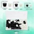120Pcs 6 Style Plastic Hole Plugs Snap in Flush Type Hole Plugs Post