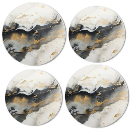 

Bahomeck Electric Stove Burner Covers Set Of 4 Abstract Art Painting With Fluid Marble-Like Texture In Shades Of Gold Metal Gas Stove Burner Covers Protecting Gas Stoves 8 Inch And 10 Inch