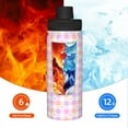 thumbnail image 5 of Goofa Heart Buffalo Plaid Print 18oz Sports Insulated Kettle With Straw Water Bottle Sports Water Bottle For Running Hiking Cycling Climbing Mans Womans, 5 of 7