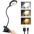thumbnail image 1 of Lampe de Bureau LED sans Fil Rechargeable, Lampe de Lecture pour Livre avec 28 LEDs, 3 Couleur et 3 Intensit Variable, Lampe Pince pour Lit, Lampe de, 1 of 5
