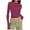 Purple, variant on yillto Womens Striped Long Sleeve Crop Top Crewneck Basic Slim T Shirts Girls Fashion Trendy Outfits