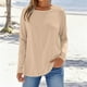 thumbnail image 2 of Camisas para adolescentes,Camiseta Fallow para mujer, cuello redondo, manga larga, informal, poliéster, cómoda para uso diario, ideal para el hogar y el trabajo, sopatenor, 2 of 8