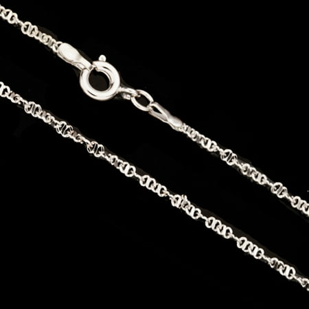 Anchor Chain Necklace With Springring Clasp 24Inch Silver Plated Brass 2mm Chain Width 1pcs/pack (3-Chain Value Bundle), SAVE $2