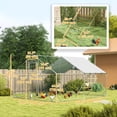 thumbnail image 3 of PawHut Chicken Run, Large Metal Chicken Coop w/ Cover for 12-18 Chickens, 3 of 10