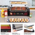 thumbnail image 5 of Hot Dog Roller - Stainless-Steel 9-Roller Hot Dog Machine with Bun Warmer and Cover - Hotdog Roller Grill for 24 Hot Dogs by Great Northern Popcorn, 5 of 5