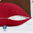 thumbnail image 4 of Bare Home Funda de Almohada Corporal - Cierre de Cremallera - Ultra Suave - Doble Cepillado - Rojo, 4 of 8
