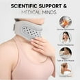 thumbnail image 4 of Neck Brace for Pain Relief and Support,Soft Adjustable Cervical Collar Neck Traction Device,Neck Protectors Wraps,Memory Foam Wrapped in Silicone Breathable Frame,One Size for Men&Women (1PC, Grey), 4 of 7