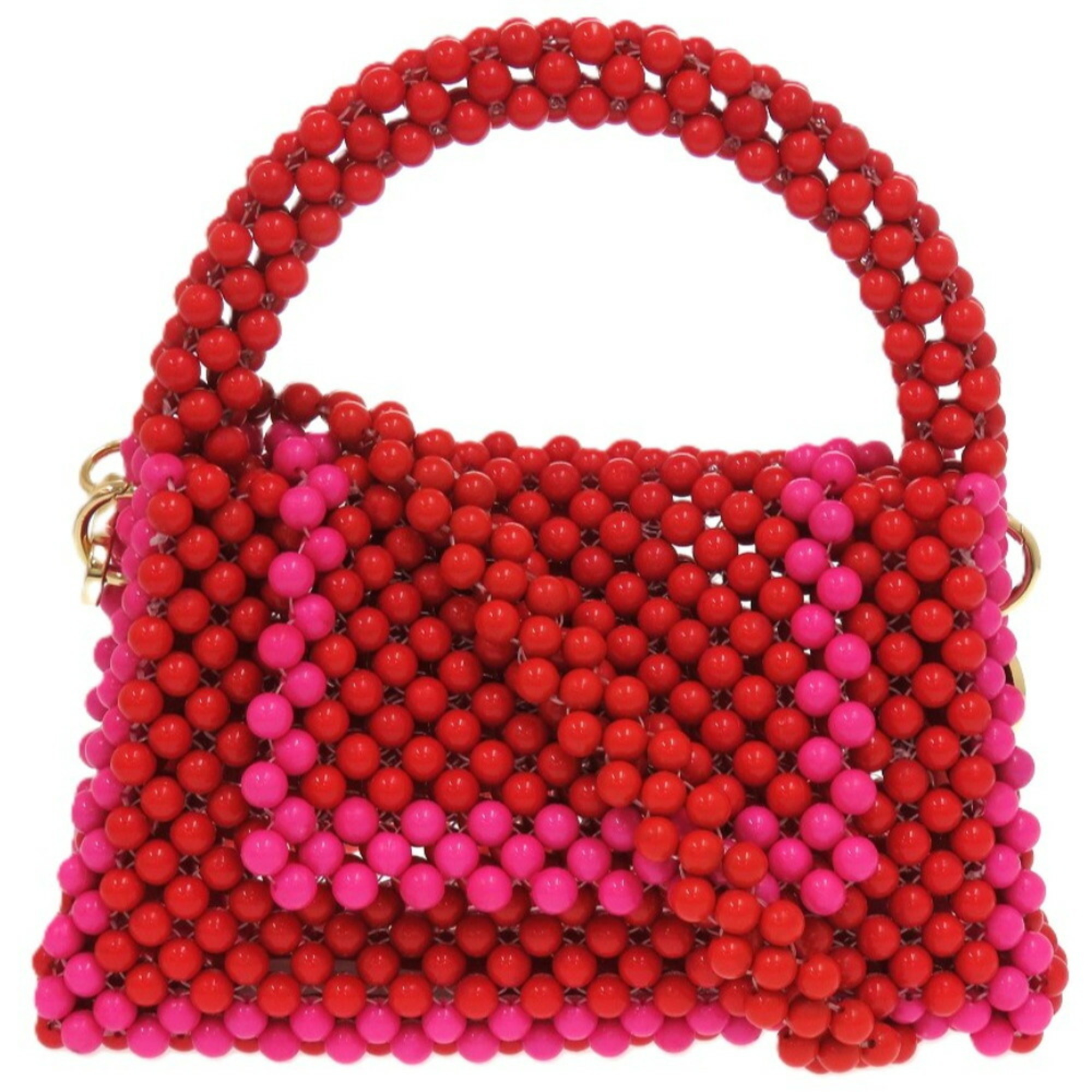 Pre-Owned Unused Kate Spade Hand Beaded Red Shoulder Bag 1076