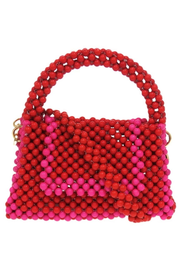 Pre-Owned Unused Kate Spade Hand Beaded Red Shoulder Bag 1076