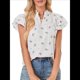 thumbnail image 3 of Tops con Volantes para Mujer, Blusas Bohemias con Cuello en V y Muescas, Camisetas Tipo Túnica con Mangas Abullonadas en L, 3 of 9