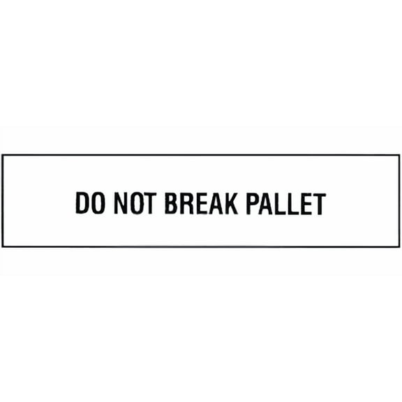 Printed Tape "Do Not Break Pallet" 3"W x 3000' - Case of 4 Machine Rolls