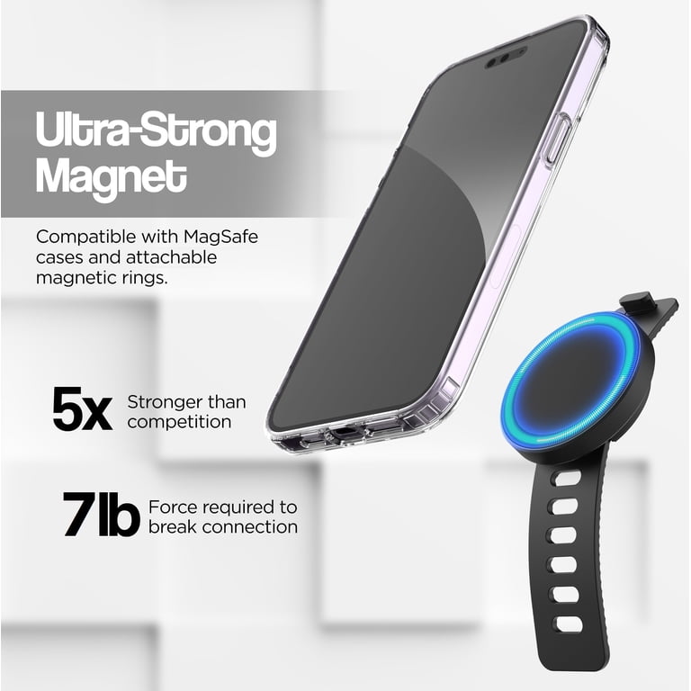 Well & Body Support Magnétique MAGiQ STAND - Double Anneau Pour IPhone/Android - Fitness, Cuisine, Bureau