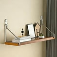 thumbnail image 6 of No-Drill Wall Shelf with Adhesive Strips | Wooden Wall-Mounted Shelf for Bedside, Living Room, or Study | Holds Projector, Router, Books & Decor | 40x15cm, 1 Piece, 6 of 6