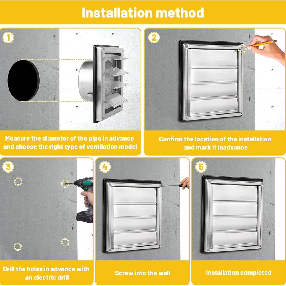 Rainproof 304 Stainless Steel Ventilation Grille For Indoor And Outdoor Use