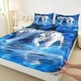 thumbnail image 3 of Castle Fairy Tiger Animal 4pcs Bed Sheets for Kids Teens Adults,Jungle Wildlife King Sheets,Floral Flower Rose Super Cozy Sheet Set,Luxury Bedroom Decor, 3 of 7