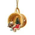 thumbnail image 1 of Decoración de árbol de Navidad, adorno colgante de perro salchicha, espejo retrovisor acrílico para coche, colgante decorativo, adornos de Navidad, 1 of 4
