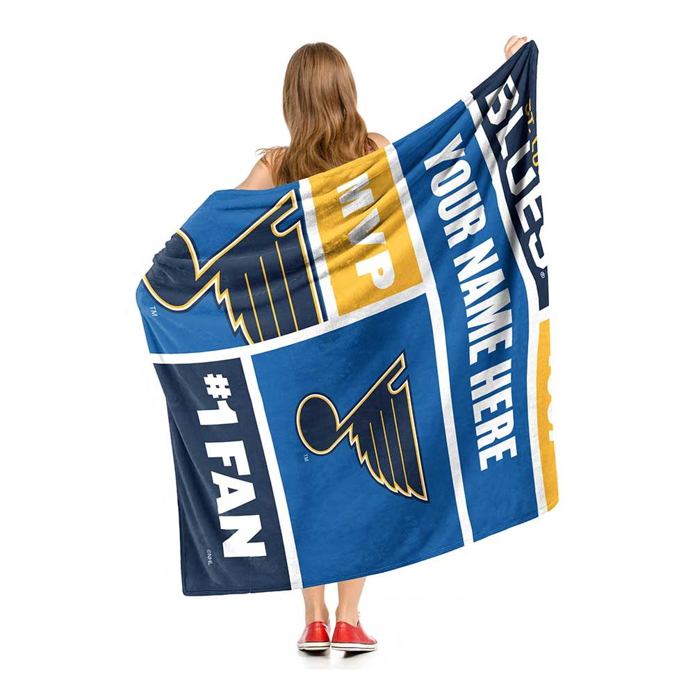 St. Louis Blues NHL Colorblock Personalized Silk Touch Throw Blanket, 50" X 60"