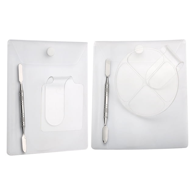 CIMAXIC 2 Sets Manicure Make-up Color Set Ring Makeup Acrylic (2 Styles),5.91"X4.72"X0.79"