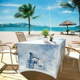 thumbnail image 3 of TSOVTHRID Cute Snowman Rabbit Print Tablecloth 6FT Tight Fitted Wrinkle Resistant Table Cloth Stretch Rectangular Patio Table Cover for Event, Banquet，Parties Christmas Decor, 3 of 7