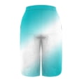 thumbnail image 6 of LADIGASU Women Solid Printing Elastic Waist Sports Casual Capris Pants With Side Pockets, 6 of 7