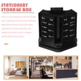 thumbnail image 3 of ETHZZLE Rotatable Coin Organizer with Pen Holder Large Capacity Plastic Stationery Container Black, 3 of 8