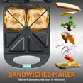 thumbnail image 3 of Sandwichera Baker's Friend Eléctrica para 4 Rebanadas Aqua, 3 of 6