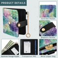 thumbnail image 5 of Small Wallet For Women Bifold Leather Pocket Coin Credit Card Holder With RFID Blocking Succulent Plant Pattern, 5 of 6