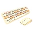 thumbnail image 1 of yeacher Mofii Clavier et Souris Rétro Sans Fil Combo, 2,4G Plug & Play, Design Compact à 68 Touches, Souris à 3 DPI Réglables, Légère et Portable, Compatible avec Windows (Piles Non Incluses), 1 of 6