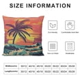 thumbnail image 6 of Acheng Hawaii Beach Throw Pillow Cover Vintage Palm Tree Sun Tropical Island Giant Wave Pillow Cases Home Decorative Cushion Cover for Bed Sofa,2 Pcs White, 6 of 6